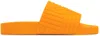Bottega Veneta Intrecciato Logo-embossed Slides In 7593 Tangerine