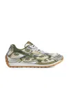 Bottega Veneta Orbit Metallic Net Runner Sneakers In Green