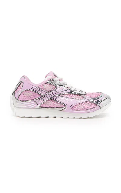 Bottega Veneta Orbit Fishnet Sneakers In Pink