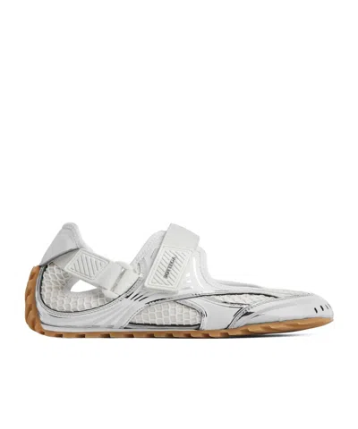Bottega Veneta Orbit Flash Mary-jane Sneaker In Gray