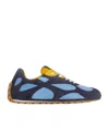 Bottega Veneta Orbit Lite Lace-up Suede And Nylon Sneakers In Blue