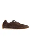 Bottega Veneta Orbit Flash Sneaker Soft Suede In Brown