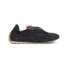 Bottega Veneta Black Fabric And Suede Orbit Flash Sneakers In Black