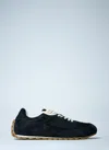 Bottega Veneta Black Suede And Nylon Orbit Flash Sneakers In Blue