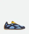 Bottega Veneta Orbit Lite Lace-up Suede And Nylon Sneakers In Blue