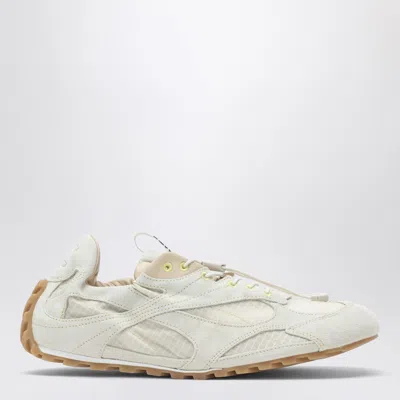 Bottega Veneta Orbit Suede Mesh Low-top Sneakers In White