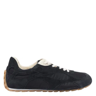 Bottega Veneta Black Suede And Nylon Orbit Flash Sneakers In Blue