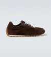 Bottega Veneta Orbit Flash Sneaker Soft Suede In Brown