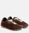 Bottega Veneta Orbit Flash Suede Sneakers In Brown