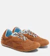 Bottega Veneta Orbit Leather-trimmed Suede And Shell Sneakers In Multi