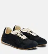 Bottega Veneta Orbit Leather-trimmed Suede And Shell Sneakers