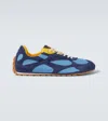 Bottega Veneta Orbit Flash Suede-trimmed Sneakers In Blue