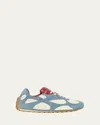 Bottega Veneta Orbit Lite Lace-up Suede And Nylon Sneakers In White