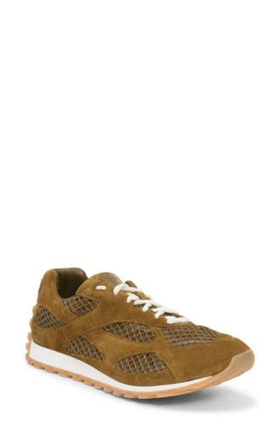 Bottega Veneta Orbit Low Top Sneaker In Olive Oil