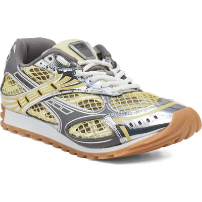 Bottega Veneta Orbit Lace-up Technical Fishnet Sneakers In Multi