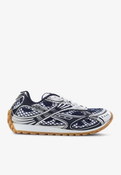 Bottega Veneta Technical Fishnet Orbit Sneaker In Blue