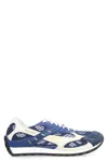 Bottega Veneta Mens Orbit Contrast-panel Woven Low-top Trainers Blue Oth In Multi