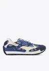 Bottega Veneta Mens Orbit Contrast-panel Woven Low-top Trainers Blue Oth In Cruise Mist