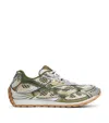 Bottega Veneta Green Sneakers With Unique Mesh Pattern And Durable Sole In Grey