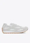 Bottega Veneta Orbit Suede, Leather, Mesh And Fishnet Sneakers In White