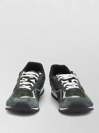 Bottega Veneta Orbit Mesh Running Sneakers Rubber Sole In Green