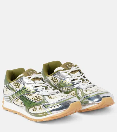 Bottega Veneta Orbit Metallic Sneakers