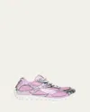 Bottega Veneta Orbit Low-top Mesh Sneakers In Gloss-silver