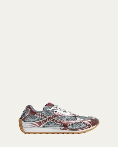 BOTTEGA VENETA ORBIT METALLIC NET RUNNER SNEAKERS