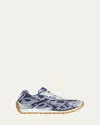 Bottega Veneta Orbit Metallic Net Runner Sneakers In Silver