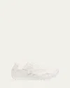 Bottega Veneta Orbit Metallic Net Runner Sneakers In White