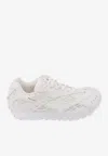 Bottega Veneta Orbit Metallic Net Runner Sneakers In White