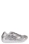 Bottega Veneta Orbit Metallic Low-top Sneakers In Argento