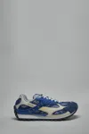 Bottega Veneta Mens Orbit Contrast-panel Woven Low-top Trainers Blue Oth