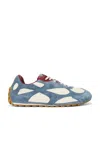 Bottega Veneta Orbit Flash Leather-trimmed Suede And Shell Sneakers In Blue