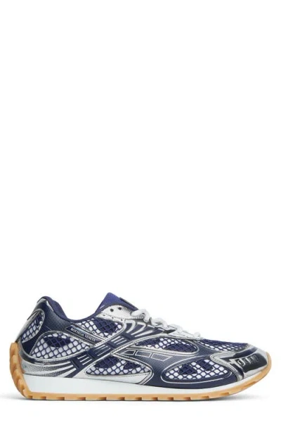 Bottega Veneta Technical Fishnet Orbit Sneaker In Blue