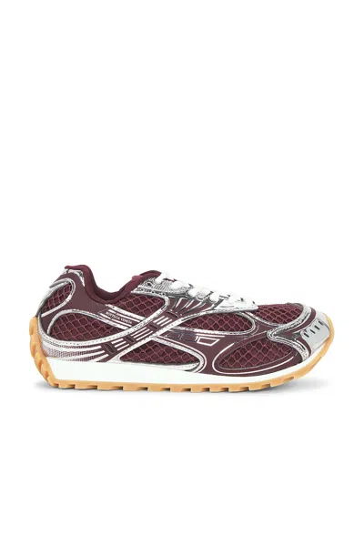 Bottega Veneta Women Technical Fabric And Mesh Orbit Running Sneakers In Brown