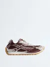 Bottega Veneta Men Fondant And Silver Technical Fabric And Mesh Orbit Sneakers In Red