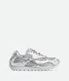 Bottega Veneta Orbit Metallic Low-top Sneakers In Silver