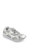Bottega Veneta Orbit Metallic Technical Fishnet Low-top Sneakers In Silver