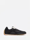 Bottega Veneta Black Fabric And Suede Orbit Flash Sneakers In Blue
