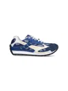 Bottega Veneta Mens Orbit Contrast-panel Woven Low-top Trainers Blue Oth In Blue