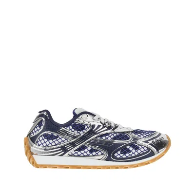 Bottega Veneta Technical Fishnet Orbit Sneaker In Blue