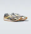 Bottega Veneta Taxi Yellow And Denim Technical Fabric And Mesh Orbit Sneakers In Multi