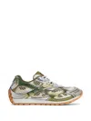 Bottega Veneta Orbit Metallic Net Runner Sneakers In Green