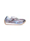 Bottega Veneta Men Orbit Leather And Mesh Sneakers In Multi
