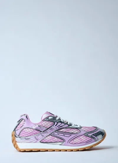Bottega Veneta Orbit Mesh Technical Fabric Lace Up Sneakers In Multi