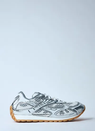 Bottega Veneta Orbit Sneakers In Silver