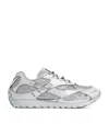 Bottega Veneta Orbit Metallic Technical Fishnet Low-top Sneakers In Silver