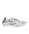 Bottega Veneta Orbit Metallic Low-top Sneakers In White
