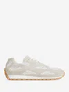 Bottega Veneta Bicolor Mesh And Suede Orbit Sneakers In White